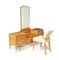 French Art Deco Dressing Table and Stool in Sycamore, 1930, Set of 2, Image 2
