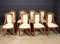 French Art Deco Dining Chairs in Walnut, 1920s, Set of 8 2