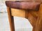 Taburete de bar de madera con aletas con patas de trípode, años 70, Imagen 8