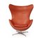 Egg Chair in Leather by Fritz Hansen, 1966 3
