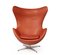 Egg Chair in Leather by Fritz Hansen, 1966, Image 3