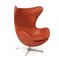 Chaise Egg en Cuir par Fritz Hansen, 1966 13