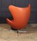 Chaise Egg en Cuir par Fritz Hansen, 1966 8