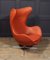 Egg Chair in Leather by Fritz Hansen, 1966 2