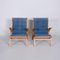 Mid-Century Upholstered Ash Lounge Chairs attributed to Jan Vaněk, Former Czechoslovakia, 1950s, Set of 2, Image 20