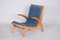 Mid-Century Upholstered Ash Lounge Chairs attributed to Jan Vaněk, Former Czechoslovakia, 1950s, Set of 2 4