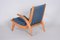Mid-Century Upholstered Ash Lounge Chairs attributed to Jan Vaněk, Former Czechoslovakia, 1950s, Set of 2, Image 6