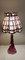 Lampe de Bureau en Verre avec Abat-Jour à Paillettes de Christalleries De Val St Lambert, Belgique, 1970s 3