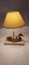 Lámpara de mesa en forma de pato francesa vintage de latón con base de travertino, 1970, Imagen 13