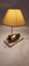 Französische Vintage Enten Tischlampe aus Messing auf Travertinfuß, 1970 11