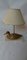 Vintage French Brass Duck Table Lamp on Travertine Base, 1970 26