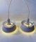 Mid-Century Danish Purple Ceiling Lamps from Vitrika, 1970s, Set of 2 3