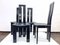 Black Piano Lacquer and Leather Dining Chairs, 1970s, Set of 4 11