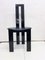 Black Piano Lacquer and Leather Dining Chairs, 1970s, Set of 4, Image 1
