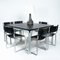 Dutch Dining Table and Chairs in Aluminium and Plywood by Pierre Mazairac for Pastoe, 1972, Set of 6, Image 3