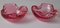 Pink Murano Glass Bowls or Ashtrays, Set of 2 1