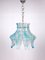 Blue Italian Murano Glass Hanging Lamp from Mazzega, 1970s 1