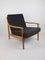 Danish Black Bouclé Lounge Chair, 1970s 5