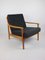 Fauteuil Bouclé Noir, Danemark, 1970s 5