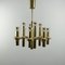 German Space Age Golden Ceiling Lamp, 1970s, Image 1