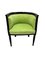 Grüner Sessel mit runder Rückenlehne 1