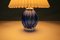 Lámpara de mesa Bleu de cristal de Murano, años 50, Imagen 20