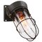 Vintage Dutch Industrial Rust Brown Cast Iron and Glass Sconce from Industria Rotterdam, Image 2