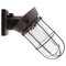 Vintage Dutch Industrial Rust Brown Cast Iron and Glass Sconce from Industria Rotterdam 1