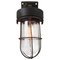Vintage Dutch Industrial Rust Brown Cast Iron and Glass Sconce from Industria Rotterdam, Image 5