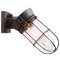 Vintage Dutch Industrial Rust Brown Cast Iron and Glass Sconce from Industria Rotterdam, Image 3