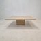 Italian Square Coffee Table in Travertine, 1980s 4