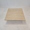 Italian Square Coffee Table in Travertine, 1980s, Image 2