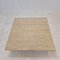 Italian Square Coffee Table in Travertine, 1980s, Image 3