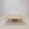 Italian Square Coffee Table in Travertine, 1980s, Image 1