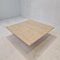 Italian Square Coffee Table in Travertine, 1980s 8