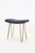 Mid-Century Modern Stool with Original Brass Hairpin Legs, 1950s 1