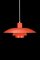 PH 4-3 Hanging Lamp in Orange by Poul Henningsen for Louis Poulsen 1