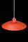 PH 4-3 Hanging Lamp in Orange by Poul Henningsen for Louis Poulsen 3