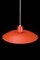 PH 4-3 Hanging Lamp in Orange by Poul Henningsen for Louis Poulsen, Image 3