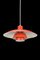 PH 4-3 Hanging Lamp in Orange by Poul Henningsen for Louis Poulsen 2