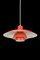 PH 4-3 Hanging Lamp in Orange by Poul Henningsen for Louis Poulsen, Image 2