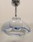Space Age Hanging Light in Blue and White, 1980s 9