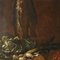Artista italiano, Bodegón con frutas, verduras y gato, década de 1600, óleo sobre lienzo, Imagen 5