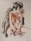 André Dignimont, Nude in a Wool Coat, Original Signed Watercolor 1