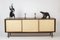 Sideboard in Wenge, Raffia and Lacquered Metal, 1970s 13