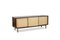 Sideboard in Wenge, Raffia and Lacquered Metal, 1970s 1