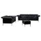 DS 540 Sofa Set in Black Leather from De Sede, 2009, Set of 3 1