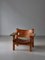 Danish Modern Spanish Chair in Oak and Saddle Leather attributed to Børge Mogensen for Fredericia, 1950s 11