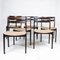 Scandinavian Modern Rosewood Dining Chairs attributed to Henry Rosengren Hansen for Brande Møbelindustri, 1960s, Set of 6 3