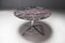 Tavolo da pranzo ovale in marmo bordeaux attribuito a Florence Knoll, USA, anni '60, Immagine 8